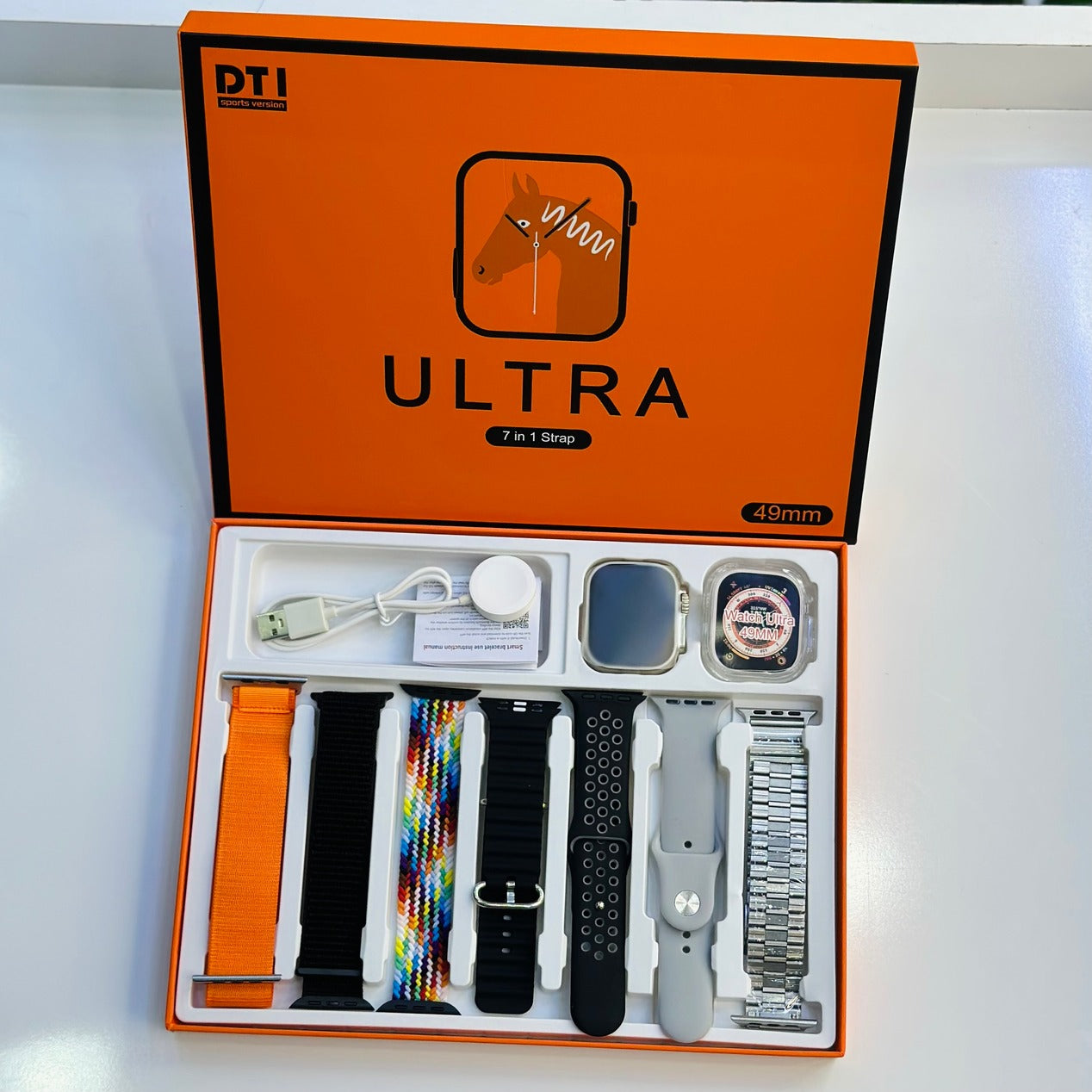 Ultra Smart Watch with 7 Straps & Premium Dail!