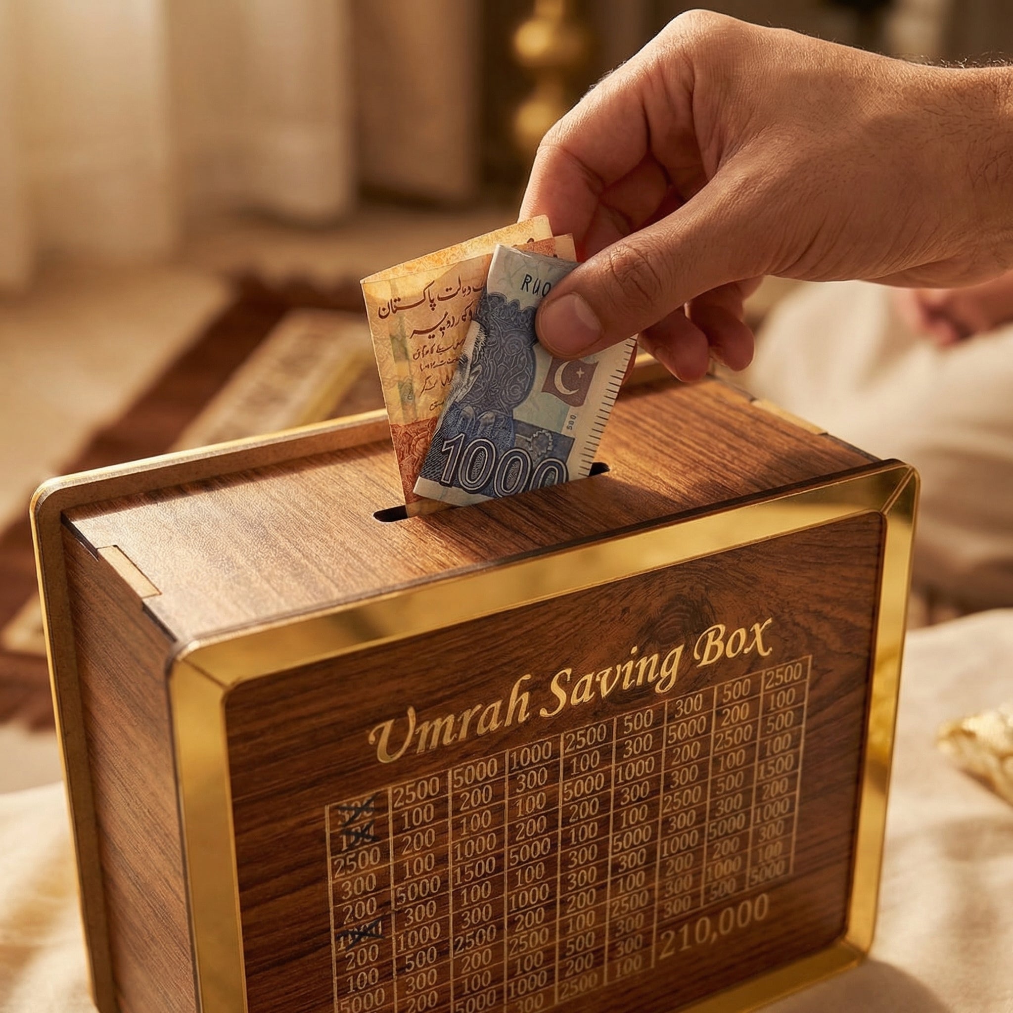 Umrah, Karbala & Qurbani Saving Box – Save Daily for Your Sacred Journey